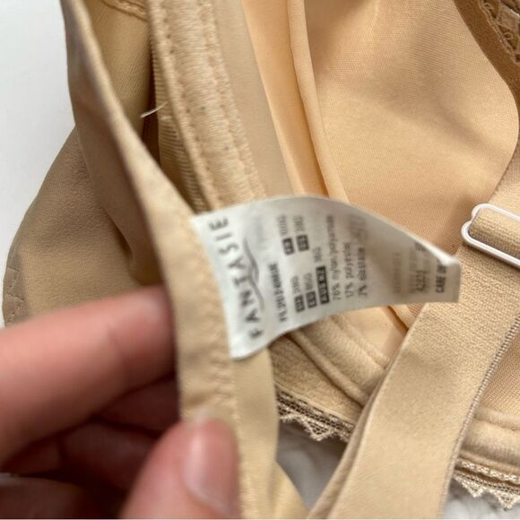 Fantasie Tan Full-Coverage Bra 38G 38DDDD Lace Detail - Picture 4 of 6